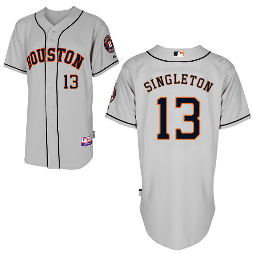 Jon Singleton #13 Youth Baseball Jersey-Houston Astros Authentic Road Gray Cool Base MLB Jersey